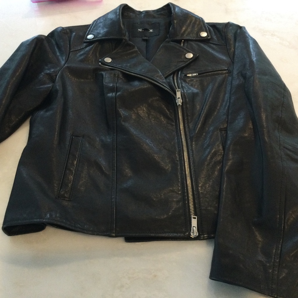 Nic + Zoe Leather biker jacket